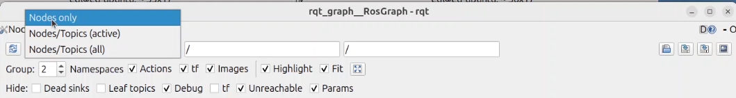 rqt_graph displaying only nodes