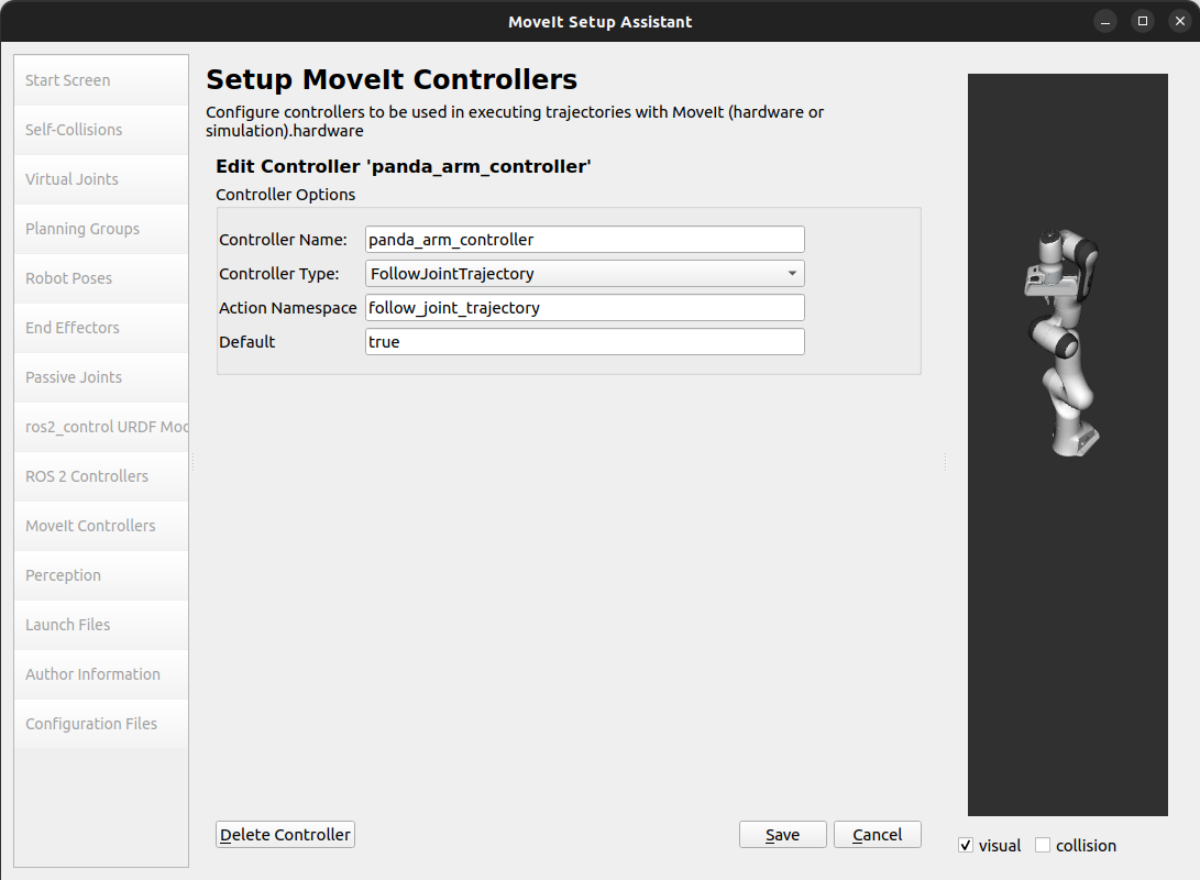 MoveIt Arm Controller